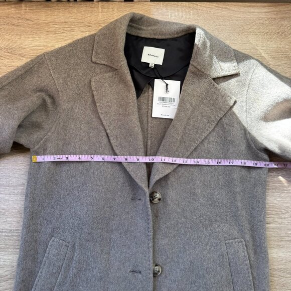 NWT Reformation Wyatt Wool Blend Double-Faced Coat in Stone Beige XS - Picture 7 of 16